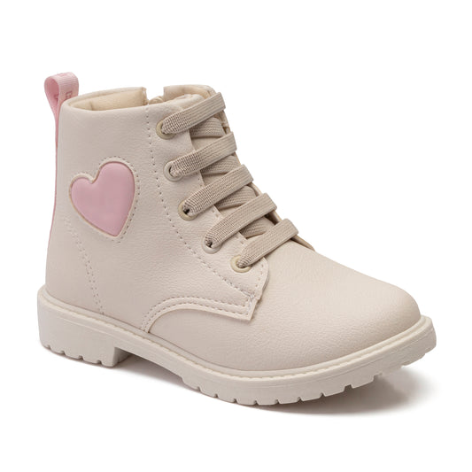 Bota Klin Rock Off White / Rosa