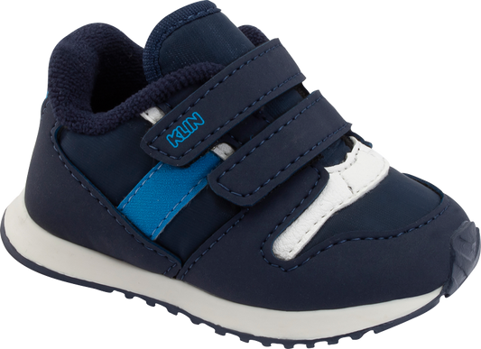 Tenis Klin Baby Walk Azul Marino Blanco