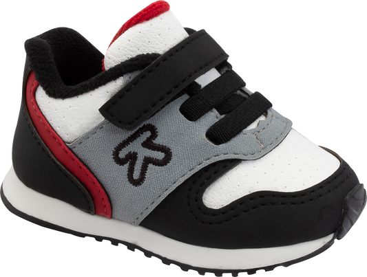 Tenis Klin Walk Baby Blanco Negro Rojo Gris