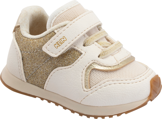 Tenis Klin Baby Walk Off White Dorado