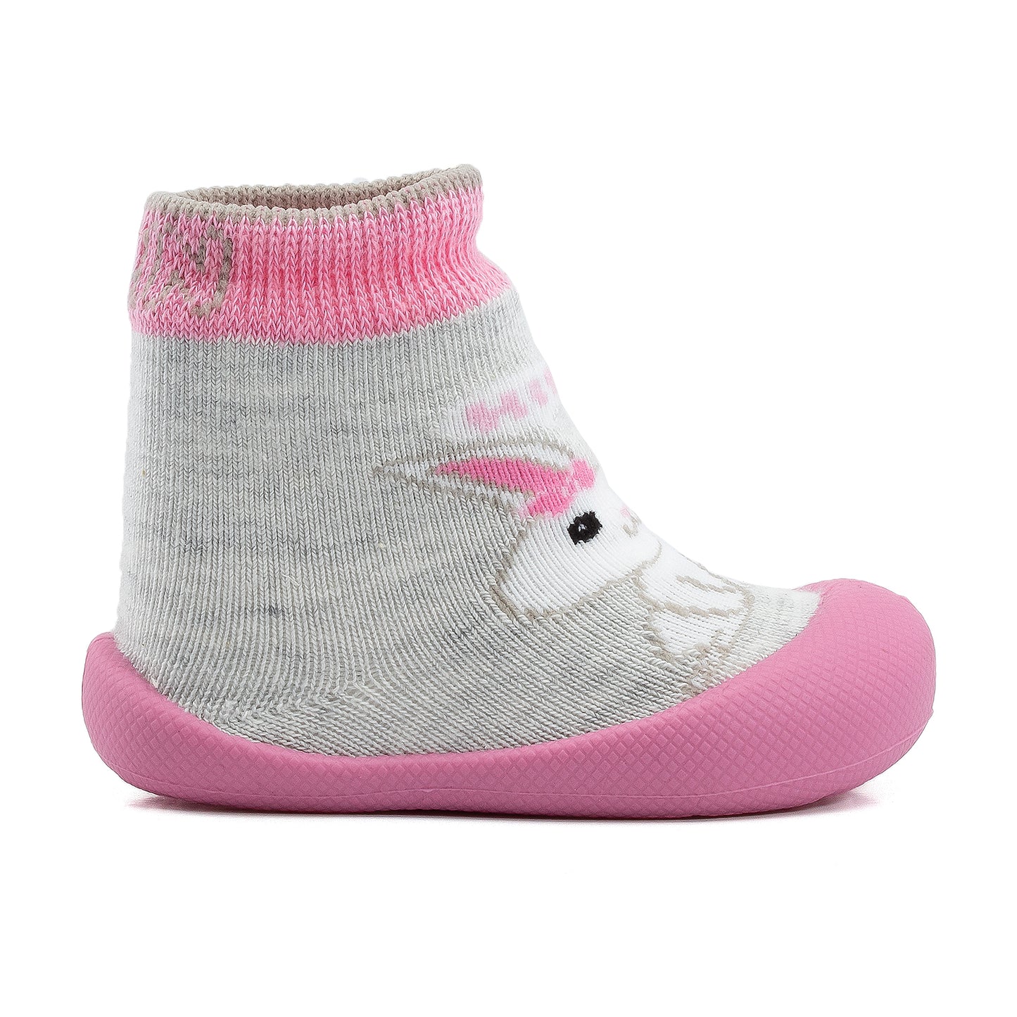 Calceta Con Suela Klin Comfort Gris Rosa