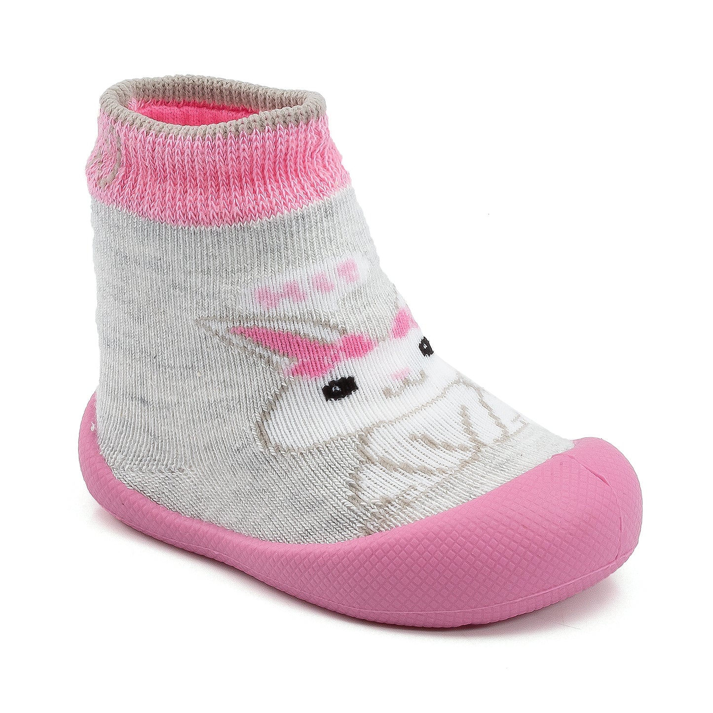 Calceta Con Suela Klin Comfort Gris Rosa