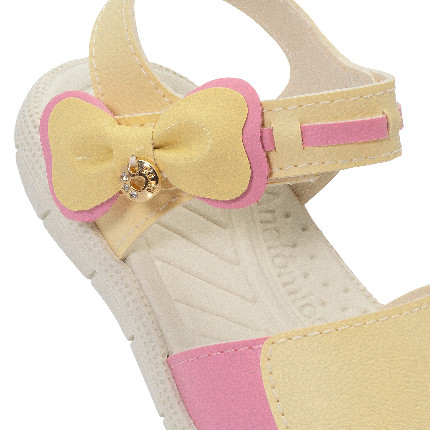 Sandalia Klin Tic Tac Casual Amarillo/ Rosa