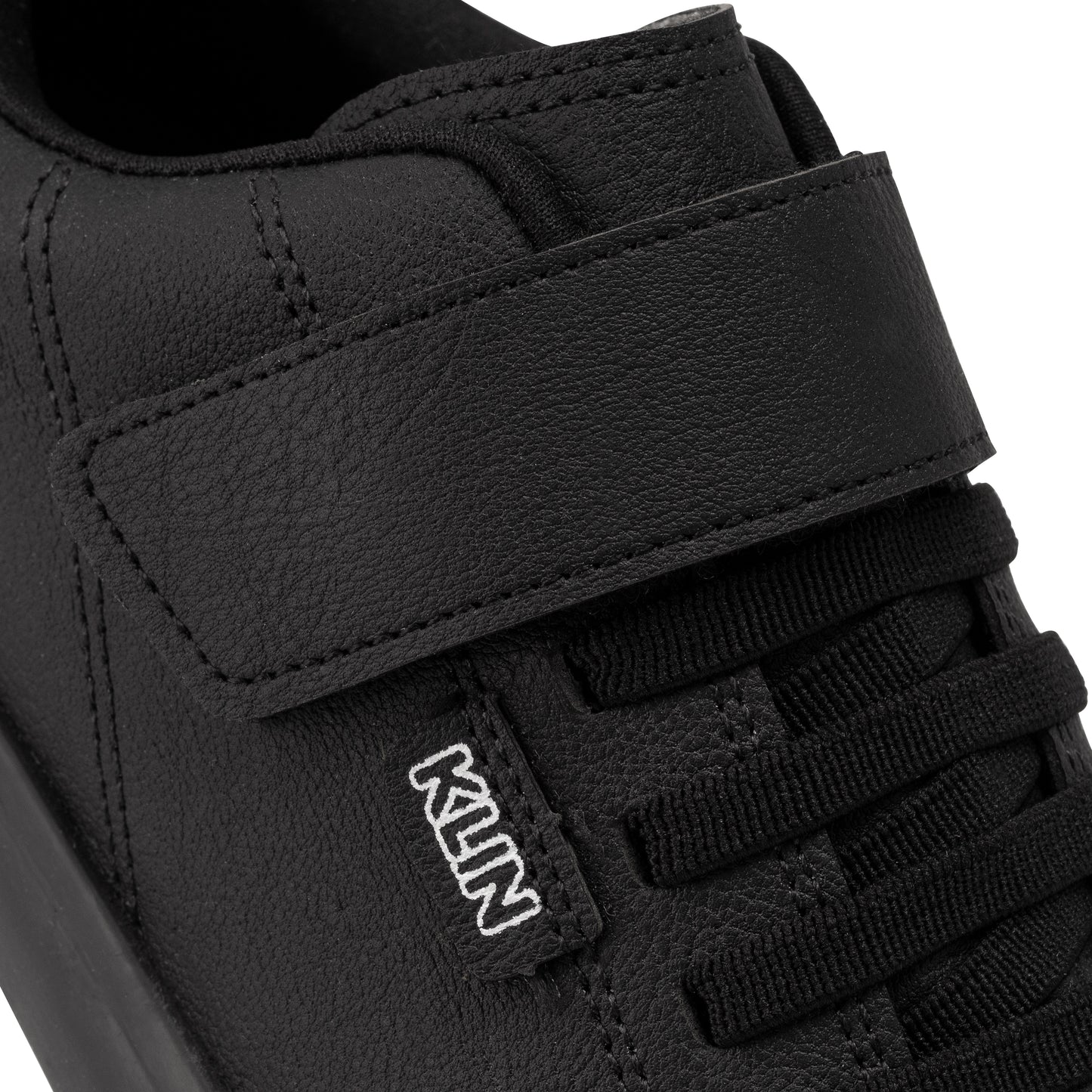 Tenis Klin College Negro Con Velcro y Elástico